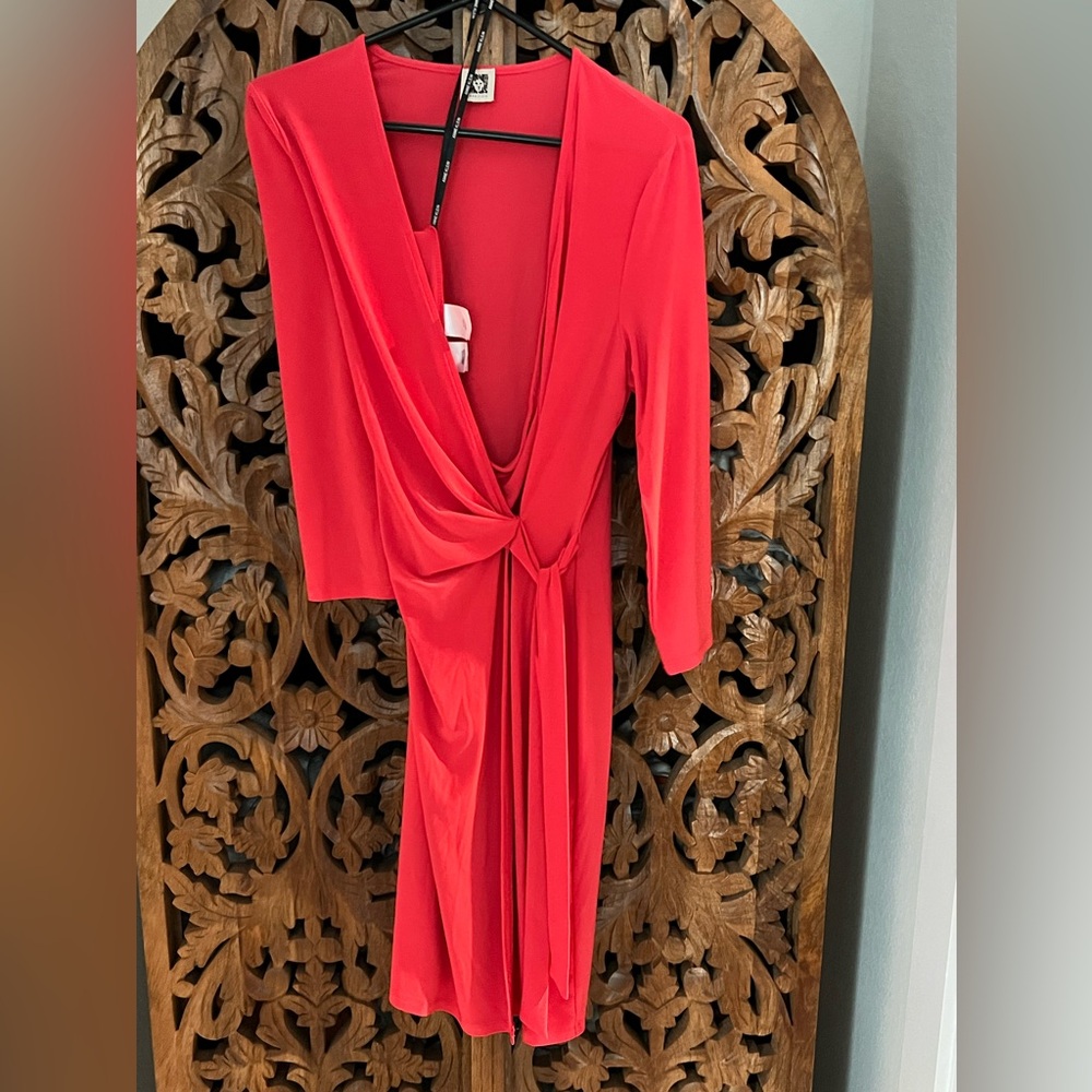 Anne Klein Coral Wrap Dress